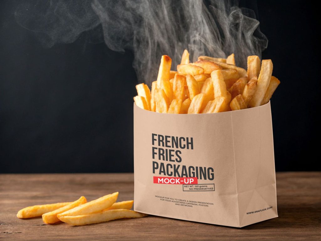 French Fries Pattern Print Backpack main image 0