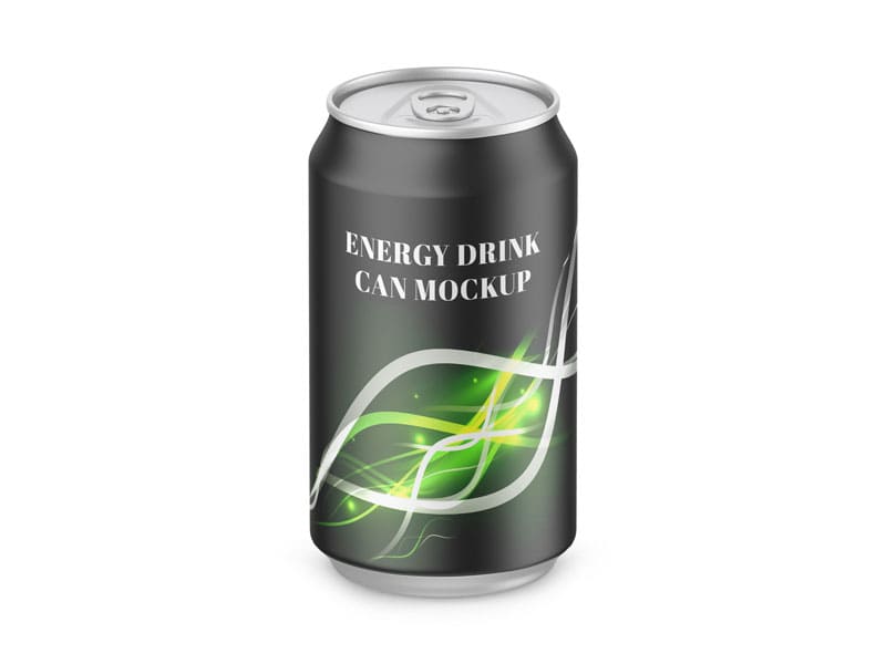 Free Energy Drink Can Mockup PSD
