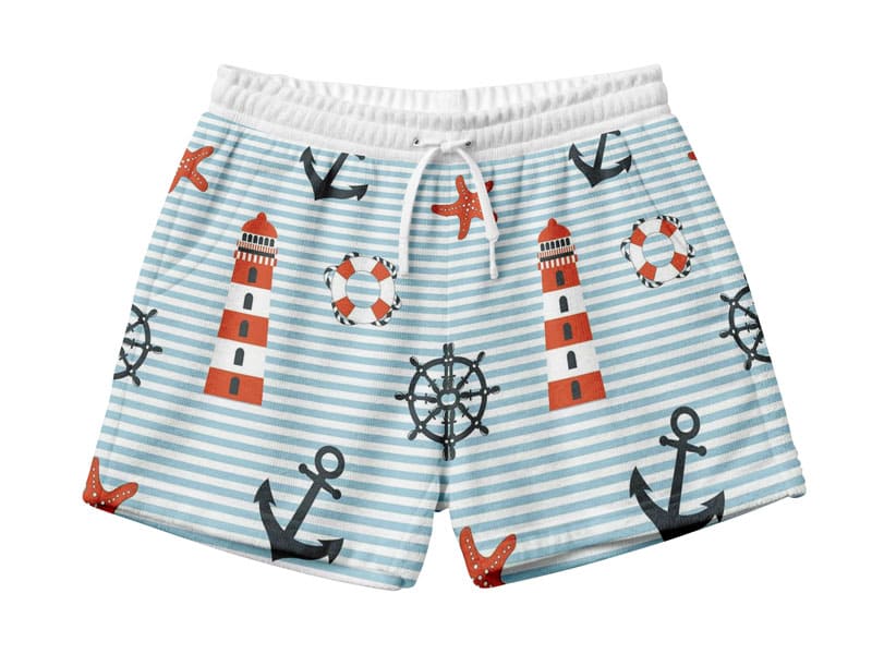 Free Oversized Terry Shorts Mockup PSD