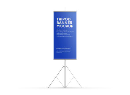 2.5X5 Tripod Banner Mockup