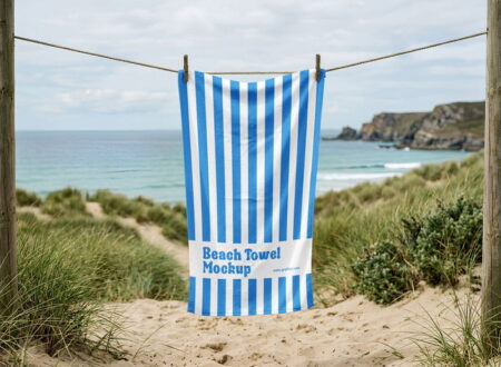 beach towel mockup