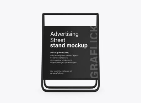 outdoor advertising stand mockup